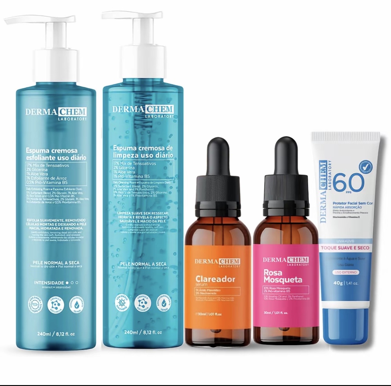 Kit Skincare Premium Glow Seoul com 5 produtos